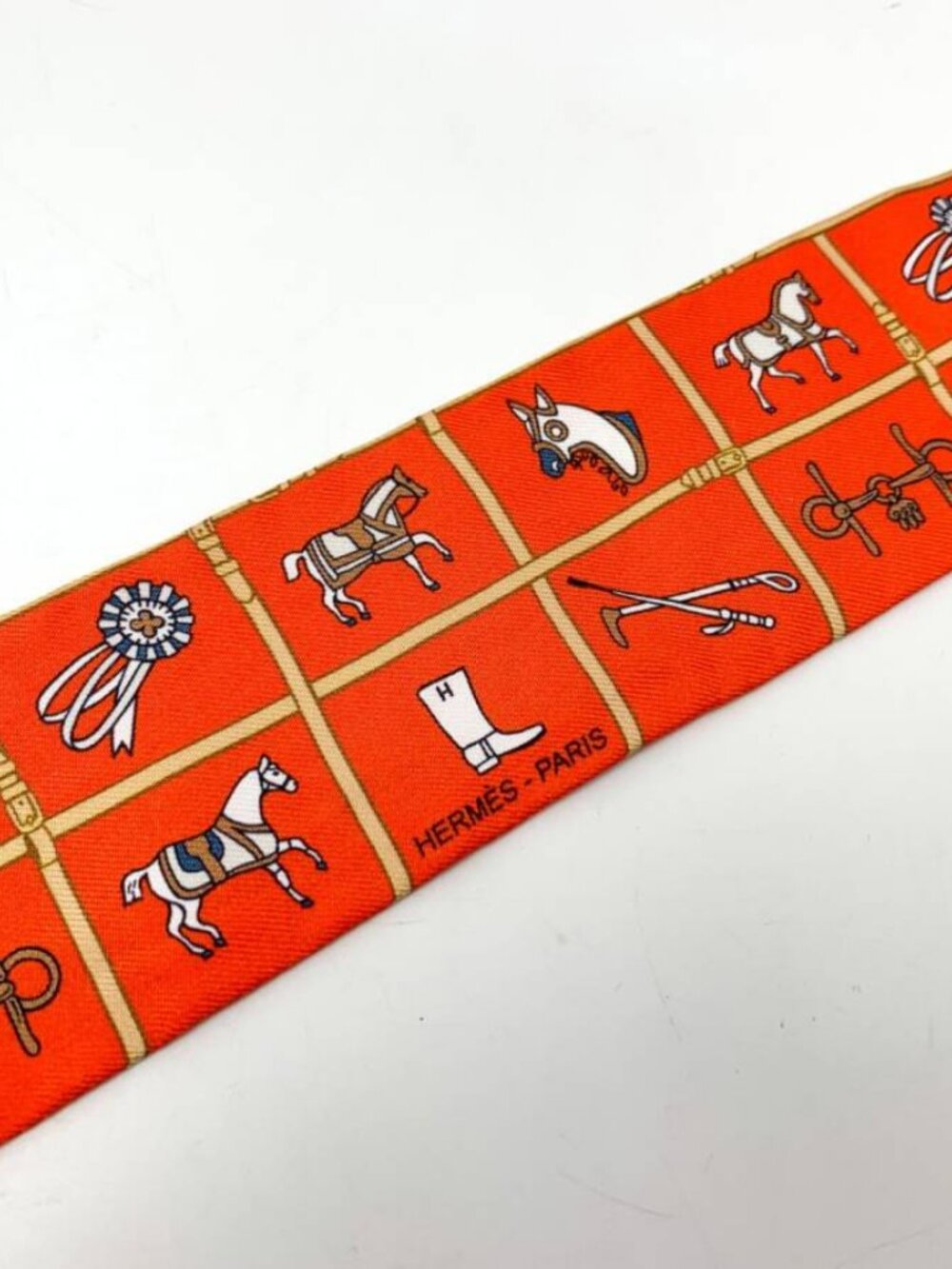Hermes Twilly Scarf Orange - Picture 11 of 11